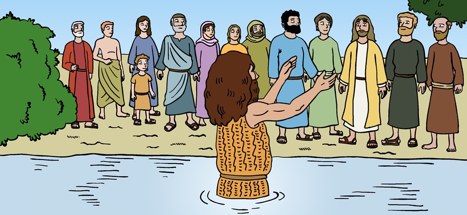 John the Baptist presents Jesus as the "Lamb of God"